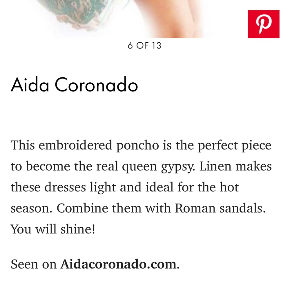 Mexican embroidered boho dress featured Elle Magazine